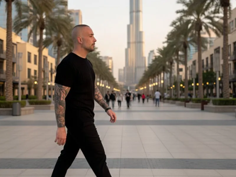 Riccardo Lucietti working in his Dubai office